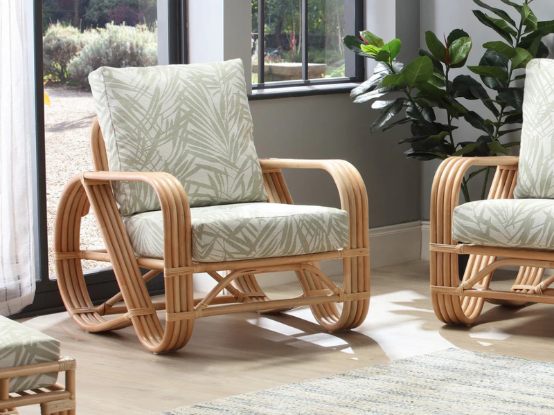 pretzel cane armchair
