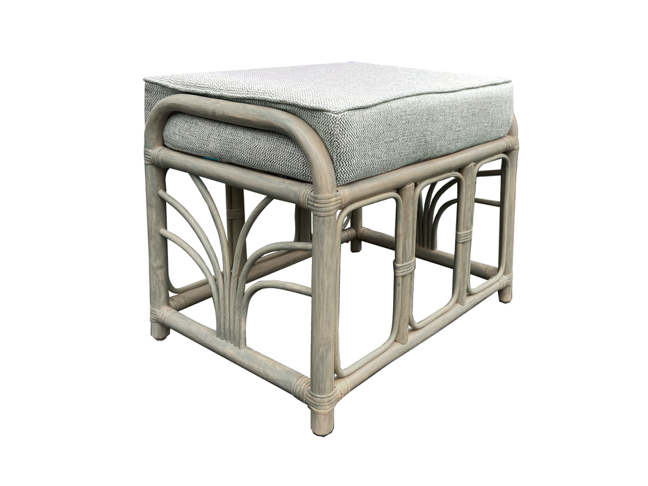 Palm Grey Wash Footstool