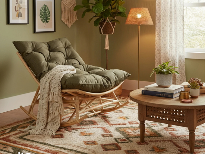 papasan rocker chair