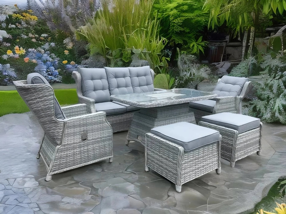 Outdoor bali 3 seater reclining set