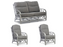 Desser Bali Grey 3 Seater Suite