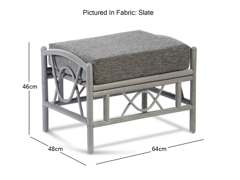 bari grey footstool