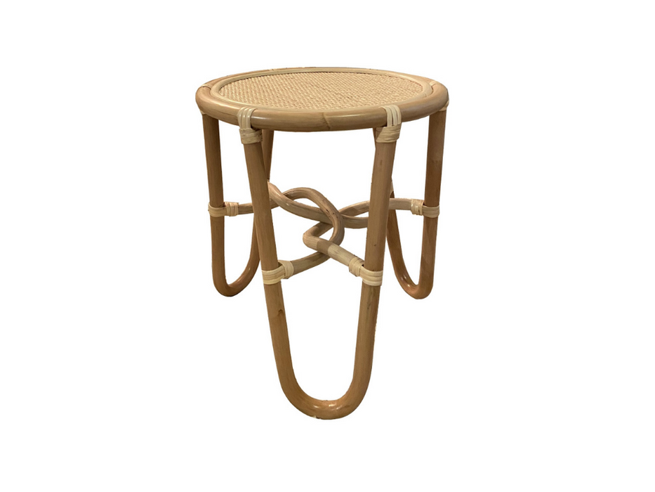 small cane side table