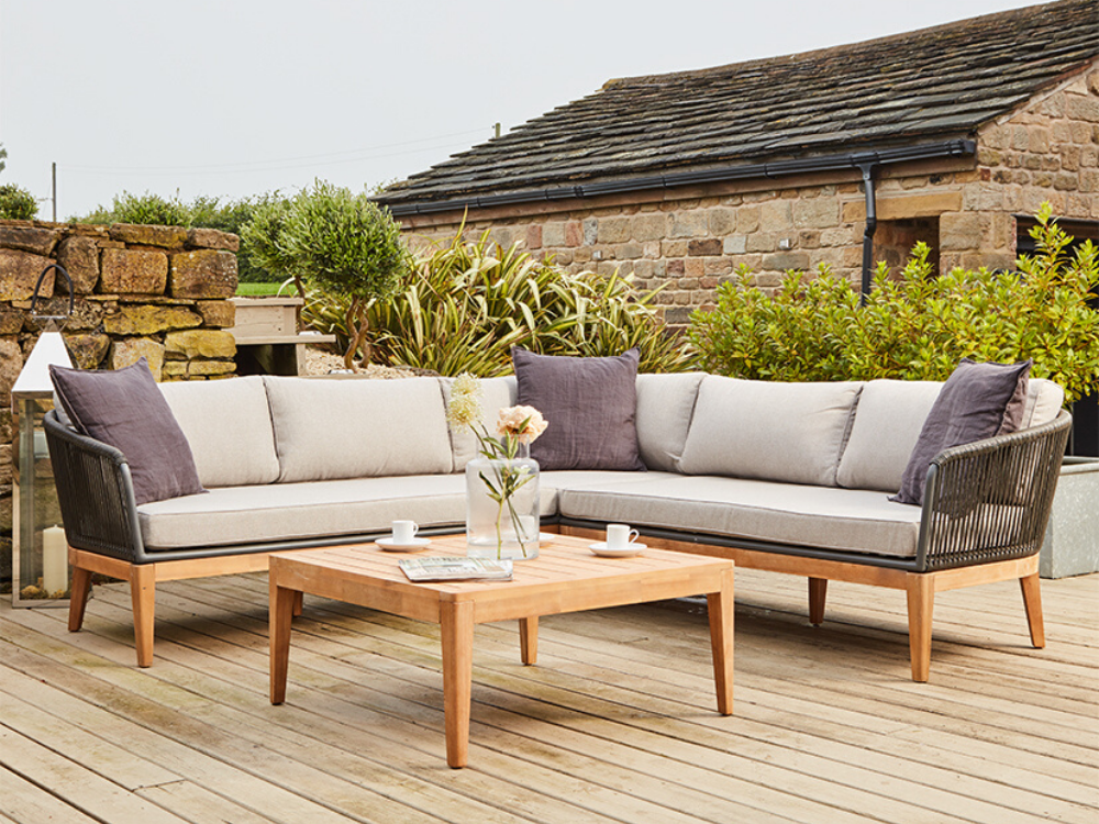 Corner sofa on sale wooden frame
