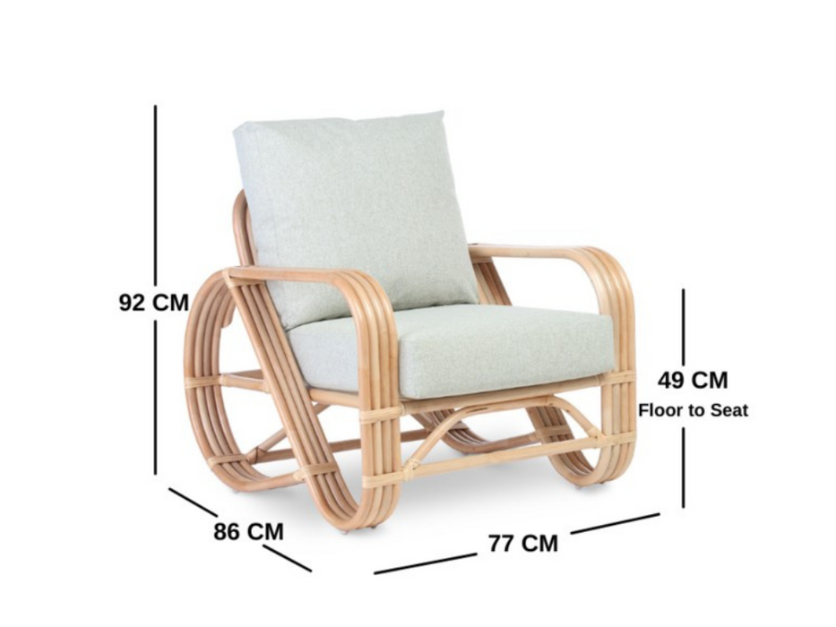 Pretzel online rattan chair