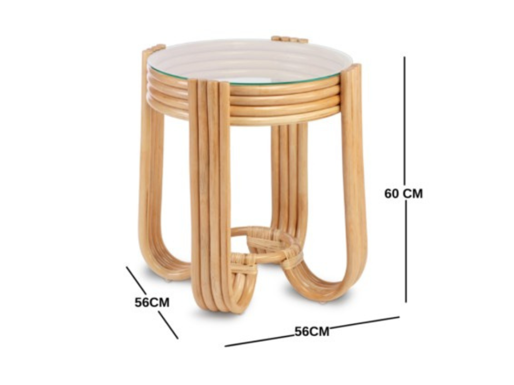 cane side table