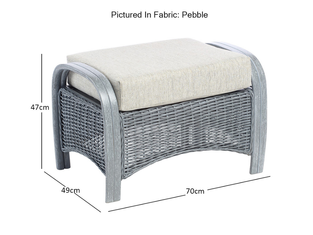 turin grey footstool