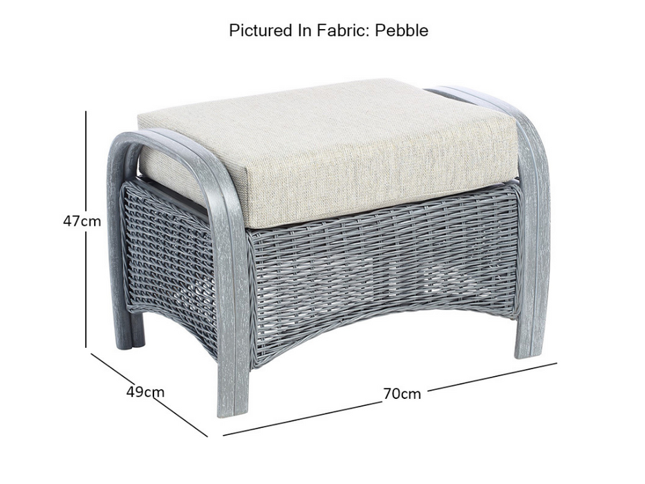 turin grey footstool