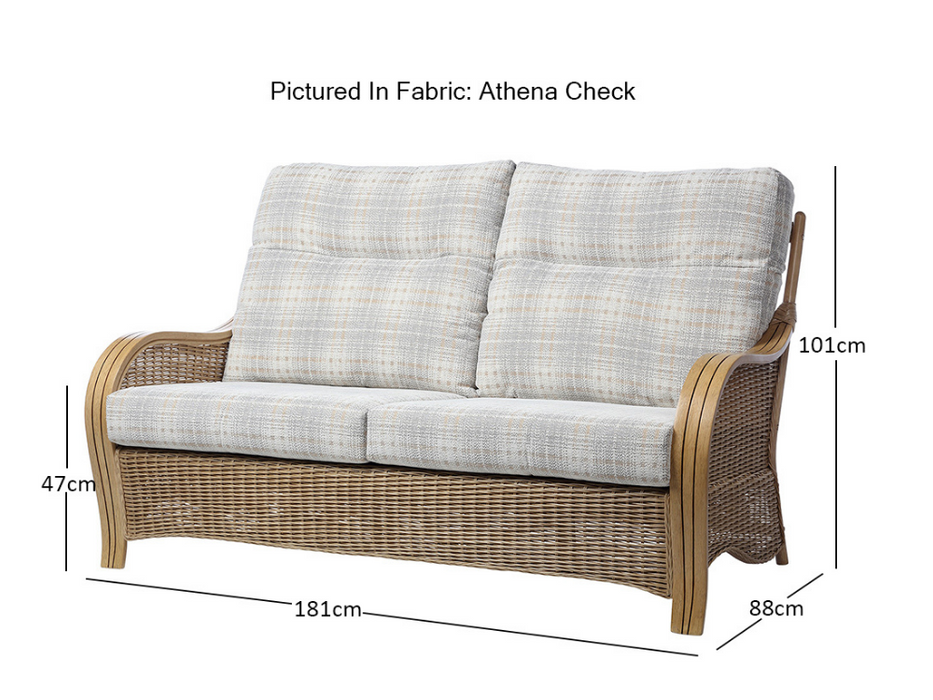turin light oak 3 seater sofa