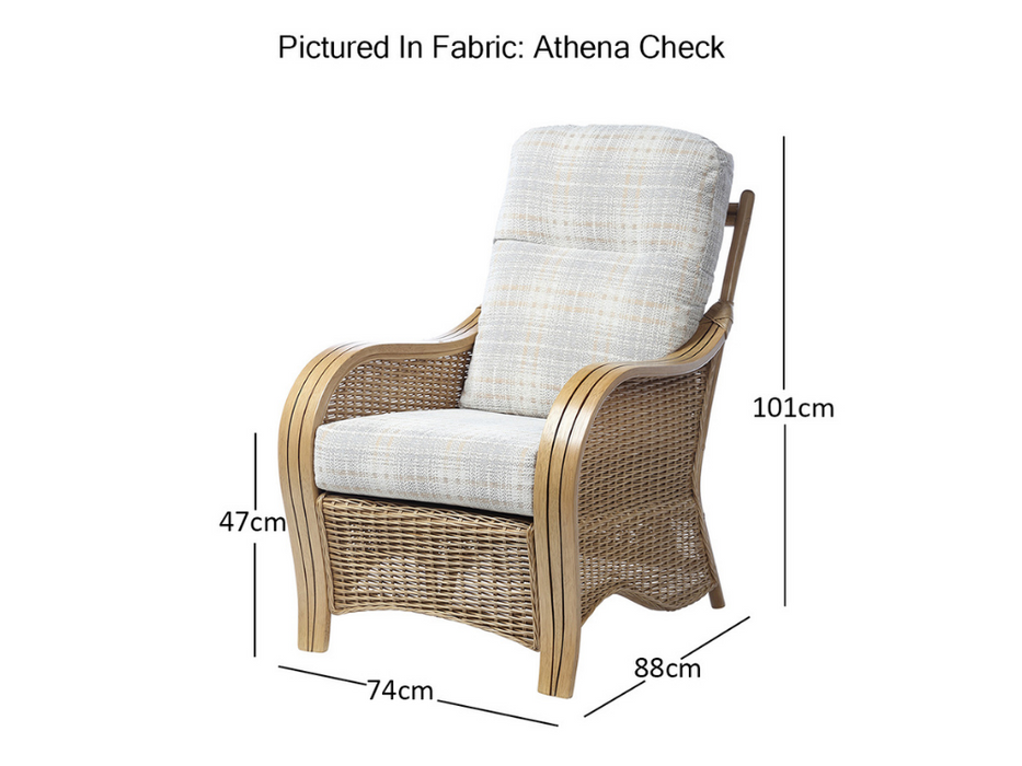 turin oak chair dimensions